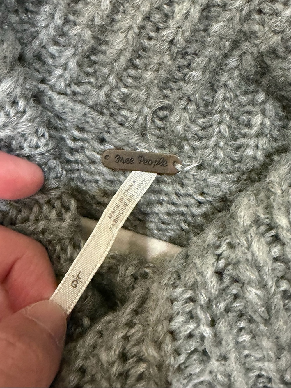 โจโ Free People Ragnar Chunky Cowl Neck Sweater Wool Blend Size Large - Picture 9 of 11